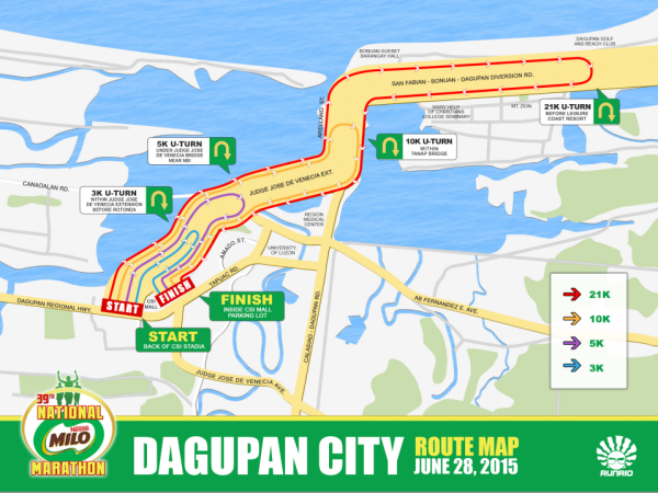 Milo Dagupan Race Route [photo by Milo]